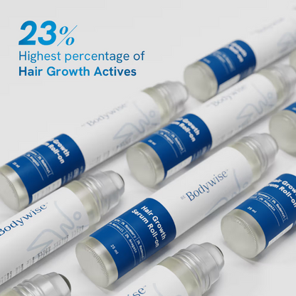 Be Bodywise Hair Growth Roll-On Serum for Men & Women | 3% Rosemary, 3% Redensyl, 2% AnaGain | Precision Scalp Applicator | Paraben/Sulphate-Free | Non-Oily | DHT Blocking